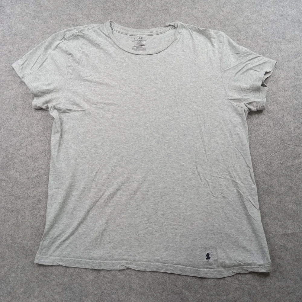 Polo Ralph Lauren Shirt Mens Large Gray Classic Fit Crewneck Pony‎ Logo